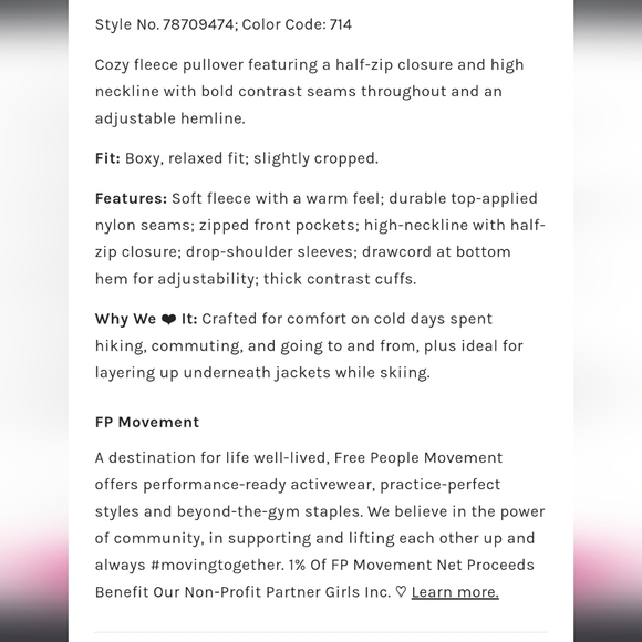 Free People Mountain High Half Zip - Picture 4 of 4